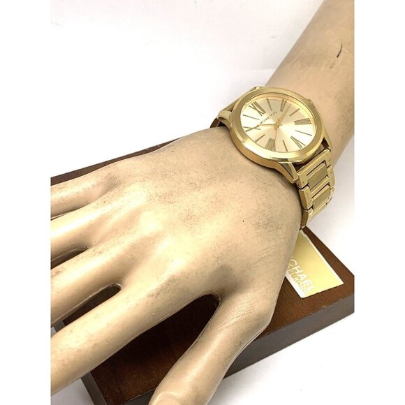 Michael Kors Women's Watch MK3490 Hartman Quartz Gold Stainless Steel 38mm - Picture 4 of 13